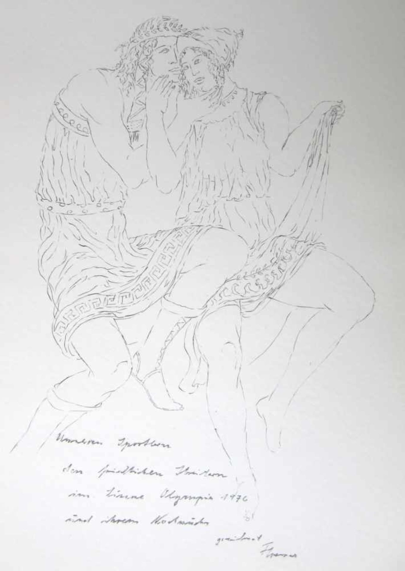 Cremer, Fritz (1906 Arnsberg – 1992 Berlin) „Liebespaar aus der griechischen Mythologie“Kunstdruck