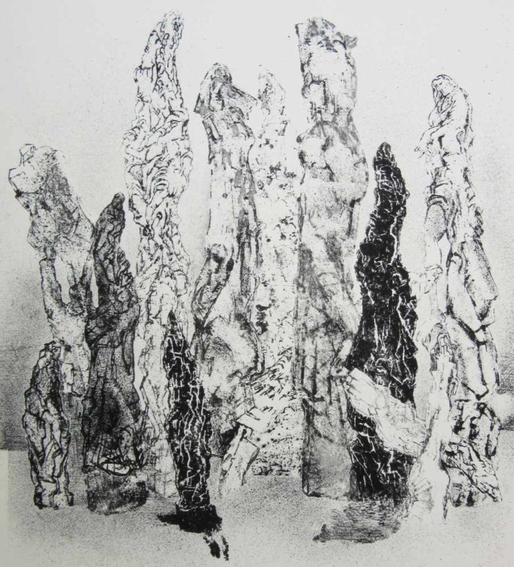 Appelt, Karl-Heinz (1940 Radebeul – 2013 Kahla) „Lapidarium I“Lithografie, unten rechts signiert und