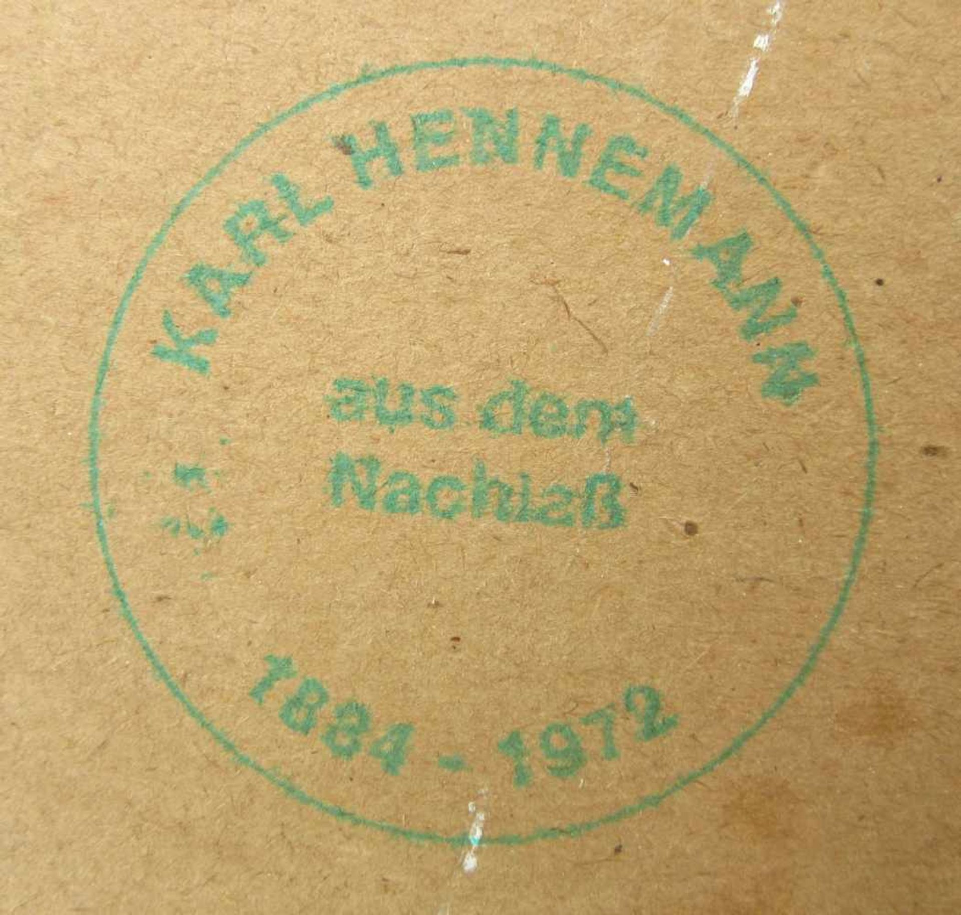 Hennemann, Karl (1884 Waren/Müritz – 1972 Schwerin) „Am Schiffswrack“Öl auf Leinwand, auf Pappe - Bild 2 aus 2