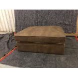 Farringdon Footstool-Churchill Chocolate Leather