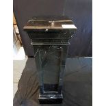 Marble Pedestal Queen Anne Style Black Honed Marble Plinth 60 x 60 x 130cm RRP £880