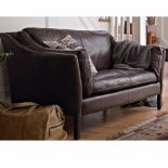 Reggio Sofa 3 Seater Ride Nut Leather The Retro-Styled Look Of The Reggio High Back Is Inspired By