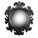 Florentine Domed Mirror Genuine English Reclaimed Timber Stained Black The Elaborate Florentine