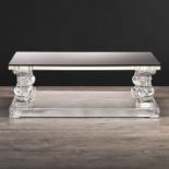 Crystalline Baluster Coffee Table Sleek Angular Shapes, Clean Lines And Symmetrical Design Make