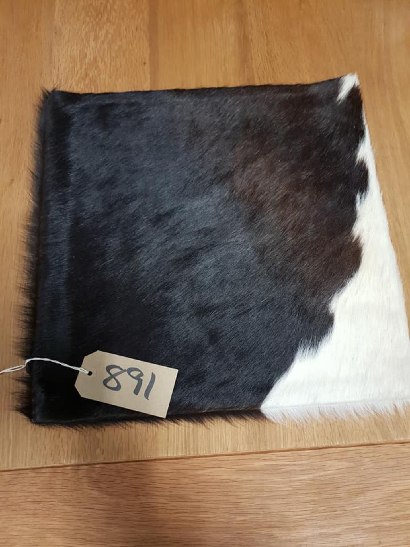 Cowhide Leather Cushion Cover 100% Natural Hide Handmade 35cm RRP £120