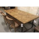 Arlington Dining Table 220x100cm Saloon & Iron 220 X 100 X 76cm RRP £1790