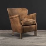 Professor Chair Old Espresso Coffee Leather, The Professor Chair Features A Rounded Back Reworked