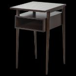 Herringbone Side Table Constructed From A Beech Wood Frame With A Dark Stained Eucalyptus Finish,
