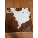 Cowhide Leather Cushion Cover 100% Natural Hide Handmade 35cm RRP £120