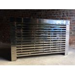 Zazenne Sideboard Large -Shiny Steel 170 x 50 x 85cm Zazenne Sideboard Finished In Sleek Shiny