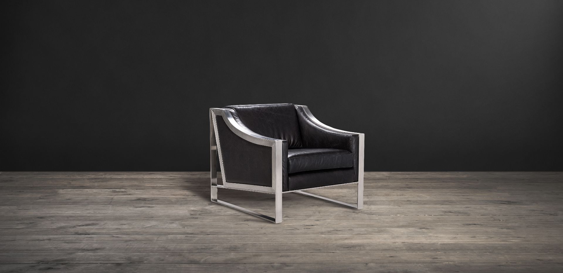 Wall Street Armchair Old Saddle Black Leather & Brushed Brass Frame The Wall Street Chair Takes