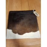 Cowhide Leather Cushion Cover 100% Natural Hide Handmade 35cm RRP £120