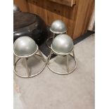 3 x Barball Low Stools 54cm The Overall Look Is One Of The Sports Clubs Of Yore, And With The