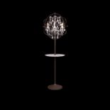Gyro Crystal Floor Lamp With Tray (UK) Antique Rust The Gyro Crystal Lighting Collection Is Inspired
