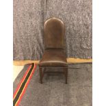 Hoopback Dining Chair Vintage Cigar Leather This luxurious, classic style has a gently flared back