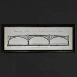 Artline Architectural Telford Bridge Natural Black Wood Frame 119 × 3 × 47 Cm RRP £575
