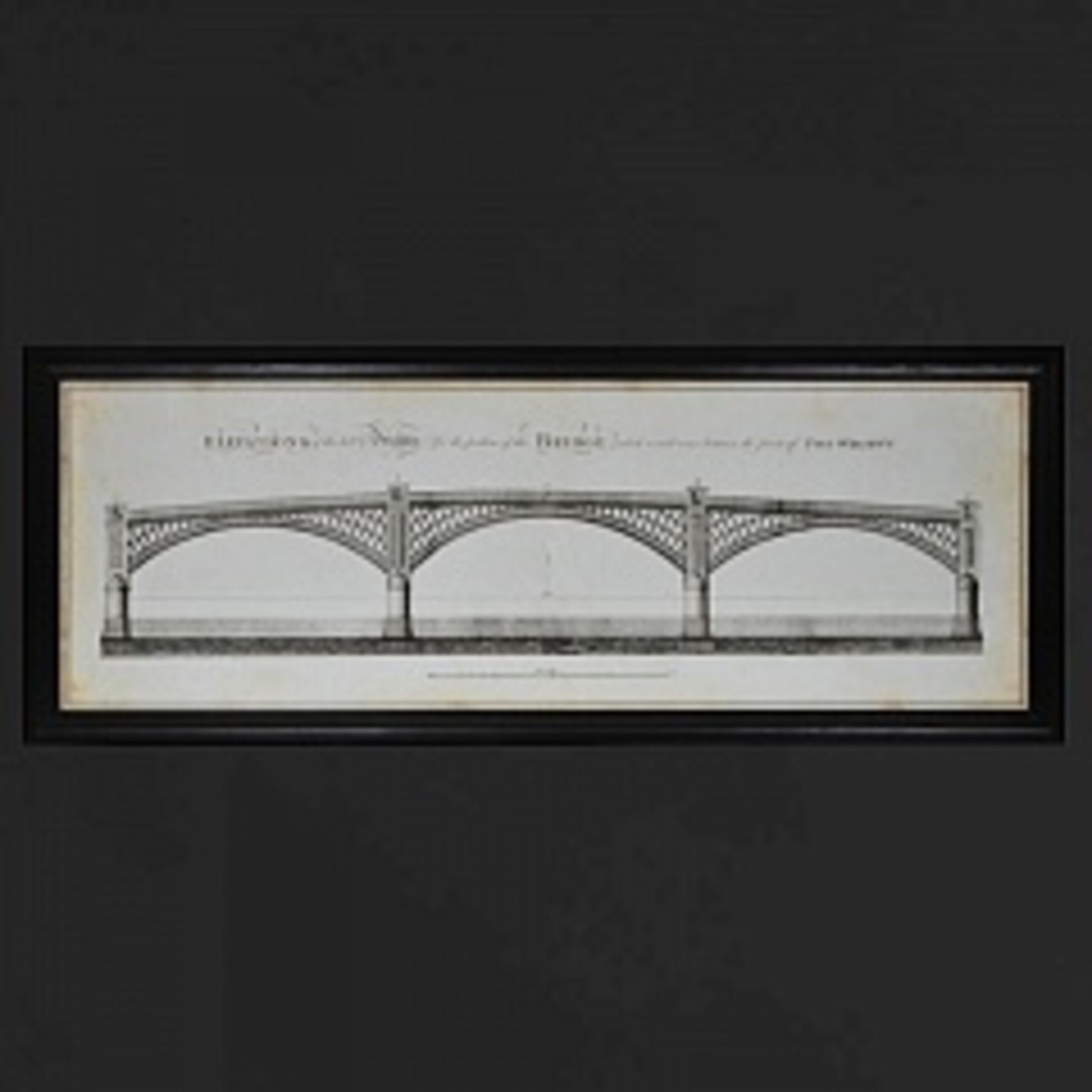 Artline Architectural Telford Bridge Natural Black Wood Frame 119 × 3 × 47 Cm RRP £575