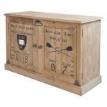 Rowing Chalk Low Cabinet 2 Door Sideboard Salvage 127 X 47.5 X 85.5cm RRP £2010