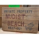 Coastal D Wall Art Nudist Beach 60 X 40cm