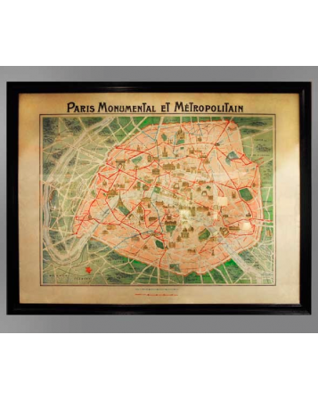 Capital Map Paris In Black Wood Frame These Framed City Maps Pay Homage To Each City’s History And