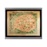Capital Map Paris In Black Wood Frame These Framed City Maps Pay Homage To Each City’s History And