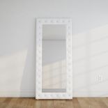 Tufted Mirror White Upholstered 120 x 15 x 210 cm RRP £1135