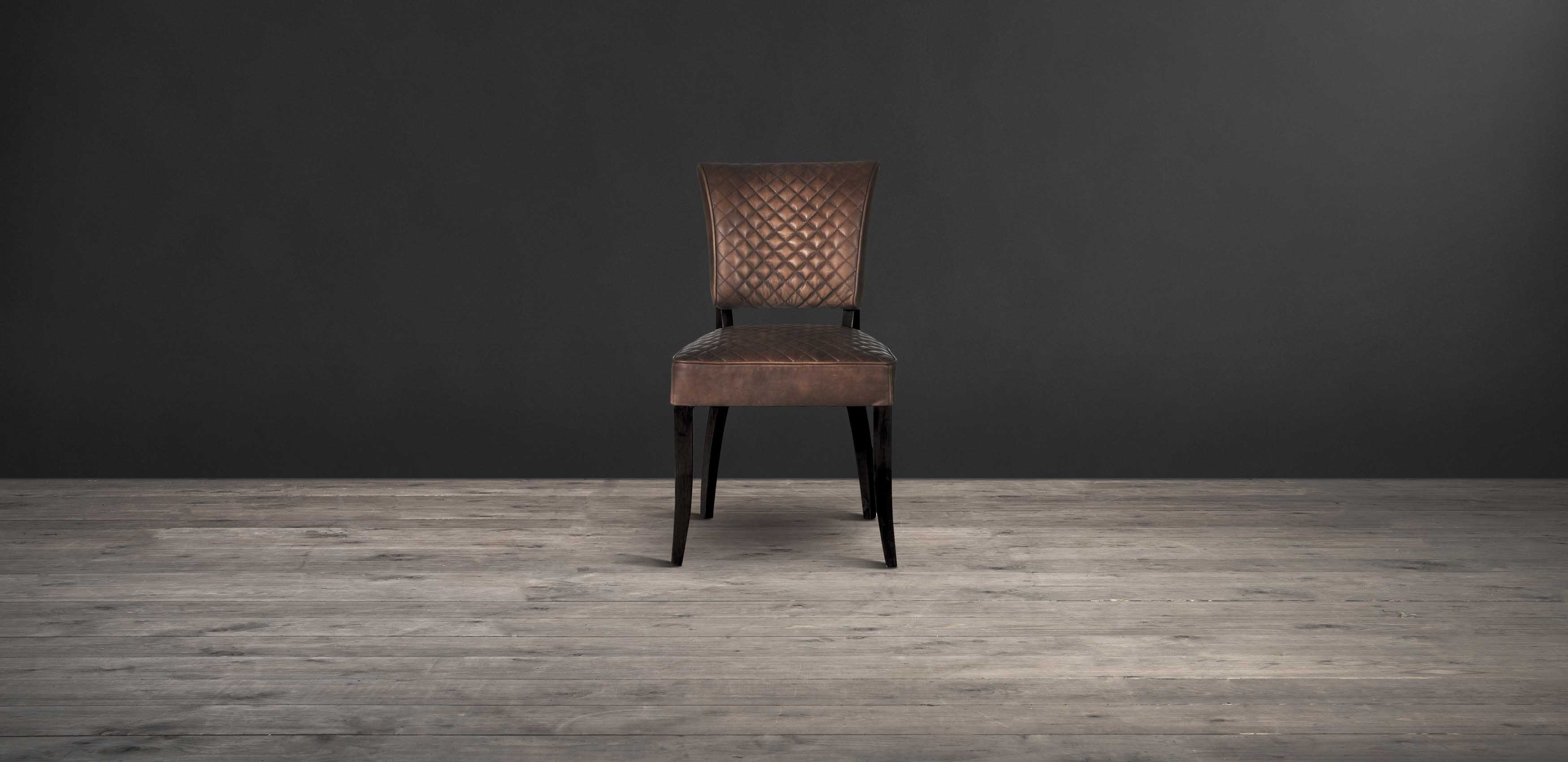 Mimi Quilted Dining Chair Antique Whisky Leather Weathered Oak Quilted Leather Is A Classic, From