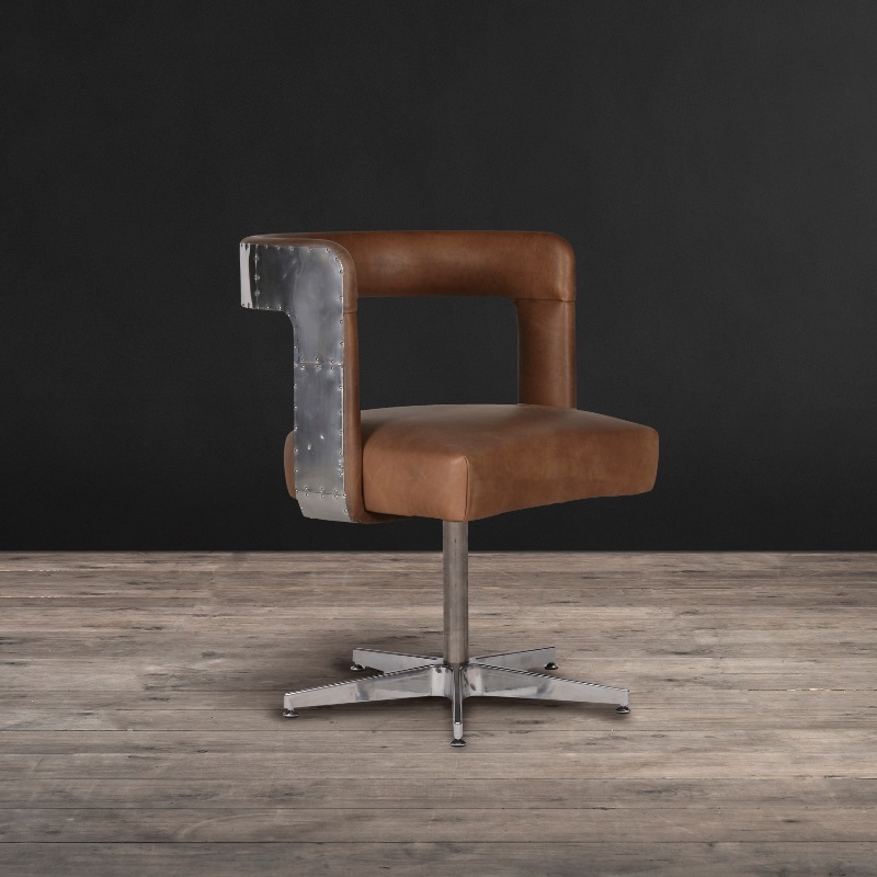 Circus Dining Chair With Metal Base Vintage Leather -“Fun, Bold And Modern.”Forget Head Of The Table
