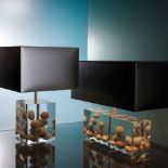 Bleu Nature L156 Kisimi Glass Resin Drfitwood Table Lamp