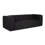 Bond 3 Seater Sofa - Wool Herringbone Black Bold And Dynamic In Design Its Generously