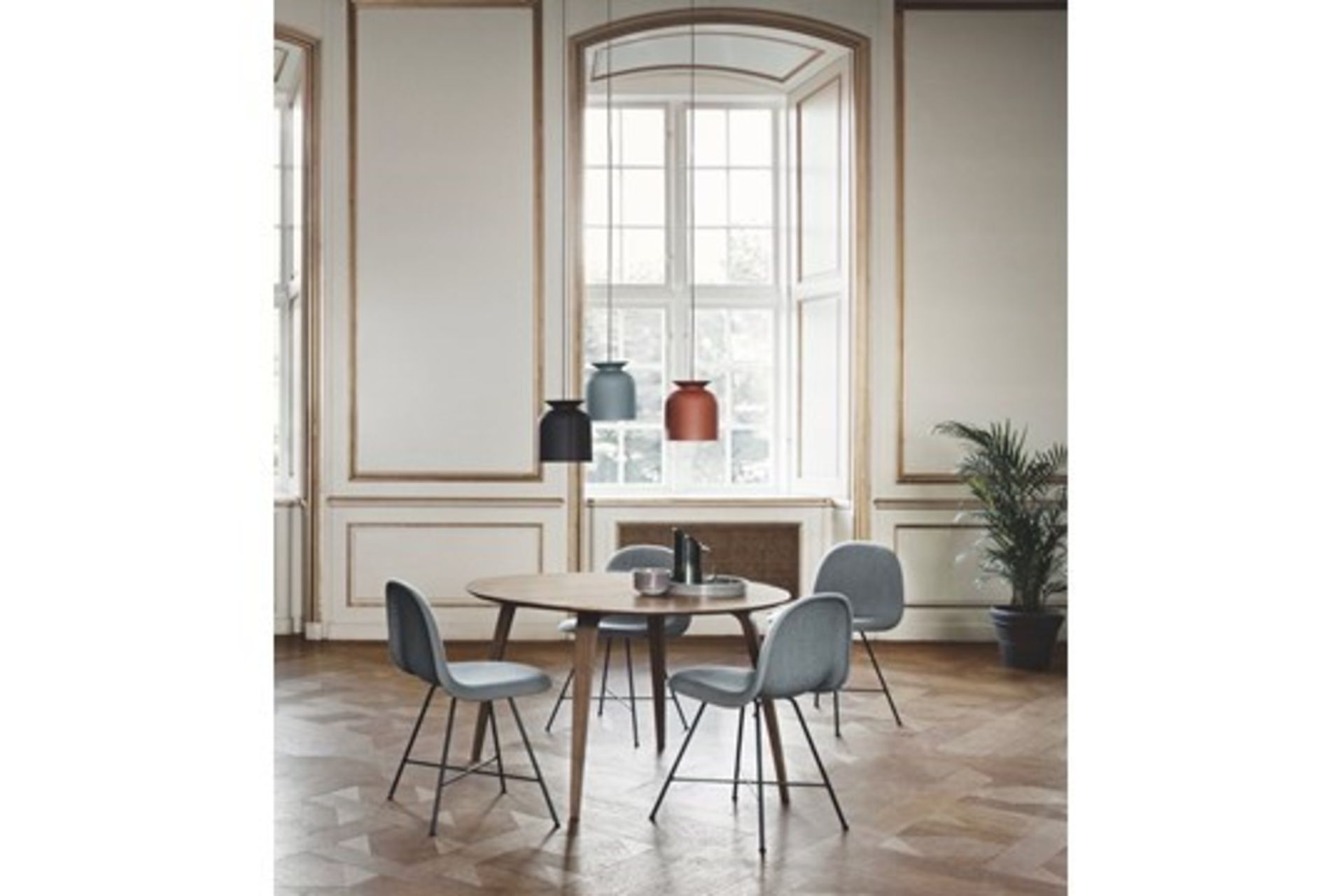 Gubi Round Dining Table Walnut 120cm Minimalist With An Organic Expression, The Gubi Round Dining - Image 2 of 2