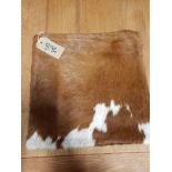 Cowhide Leather Cushion Cover 100% Natural Hide Handmade 35cm RRP £120