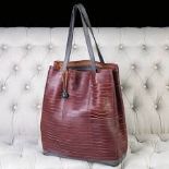 Gwen Tote By Timothy Oulton Tissoni Camel And Dark Black Leather 33 X 41 X 15cm RRP £350