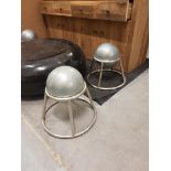 2 x Barball Low Stools 54cm The Overall Look Is One Of The Sports Clubs Of Yore, And With The