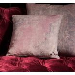 2 x Luxury Vintage Style Rugger Cushions Vagabond Red Leather & Fabric 50 x 50 cm RRP £316