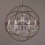 Gyro Crystal Chandelier (Uk) Antique Rust The Gyro Crystal Lighting Collection Is Inspired By