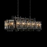 Ice Rectangular Pendant ( UK) This Powerfully Bracing Design Features Polished Glass That Has Been