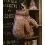 Timothy Oulton Sporting Boxing Glove – Pair Hand stitched and handcrafted in burnished vintage