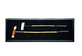 Polo Sticks Shadow Box Exact Replicas Of Vintage Curiosities Mounted On Black Velvet, Showcased In