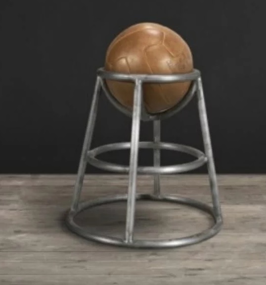 Bar Ball Stool The overall look is one of the sports clubs of yore, and with the Barball bar