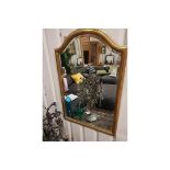 Giltwood Frame Arch Top Wall Mirror 58 x 88cm