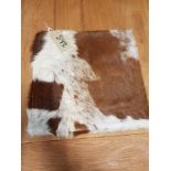 Cowhide Leather Cushion Cover 100% Natural Hide Handmade 35cm RRP £120