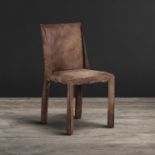 Swallow Dining Chair Scarecrow Brown Leather Outfitted Top To Bottom In Our Hand Finished