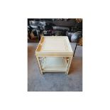 Alexis End Table Neutral With Gilt Lined With Lift Out Square Tray And Undertier 67 x 61cm MSRP £