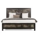 Levi UK King Size Bed ( Mattress Not Included) Art Deco Style Designer Bed Frame With Ebonized Ash