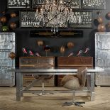 Boston Dining Table The Distressed Aero Aluminium Boston Dining Table Gives A Modern Twist To This