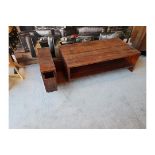 Avett Coffee Table Hand-Crafted From Exotic Demolition Hardwoods The Avett Coffee Table Balances