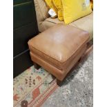 Professor Footstoool Old Saddle Nut Leather 47 x 40 x 38cm RRP £450