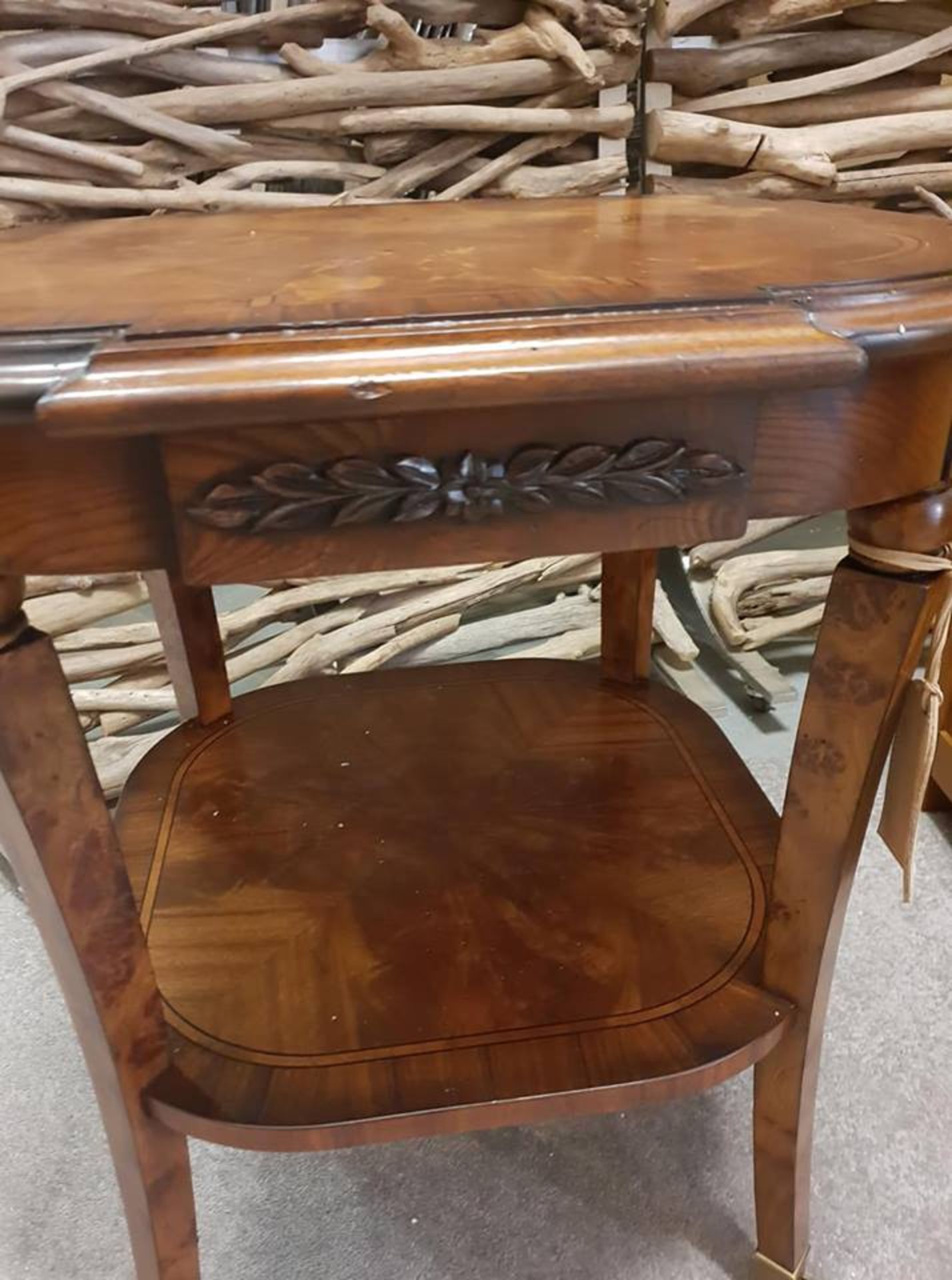 Cheshire Side Table –A Stunning Reproduction Side Table In Notra Crotch Satinwood And Rosewood The - Image 4 of 4