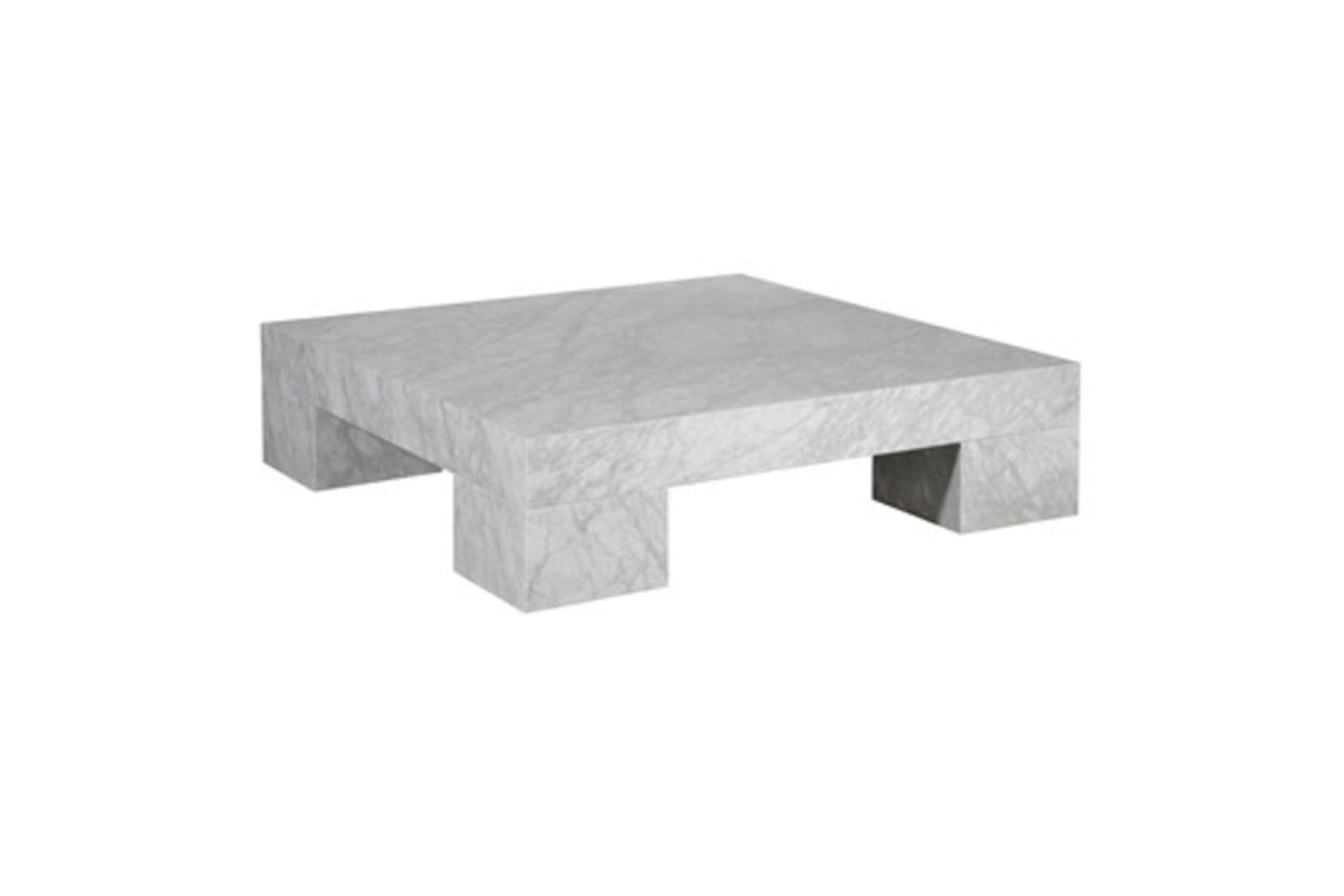 Marble Modern Big Foot CoffeeTable Polished White Marble 203 x 127 x 38cm RRP £1035 ( Location A7 -